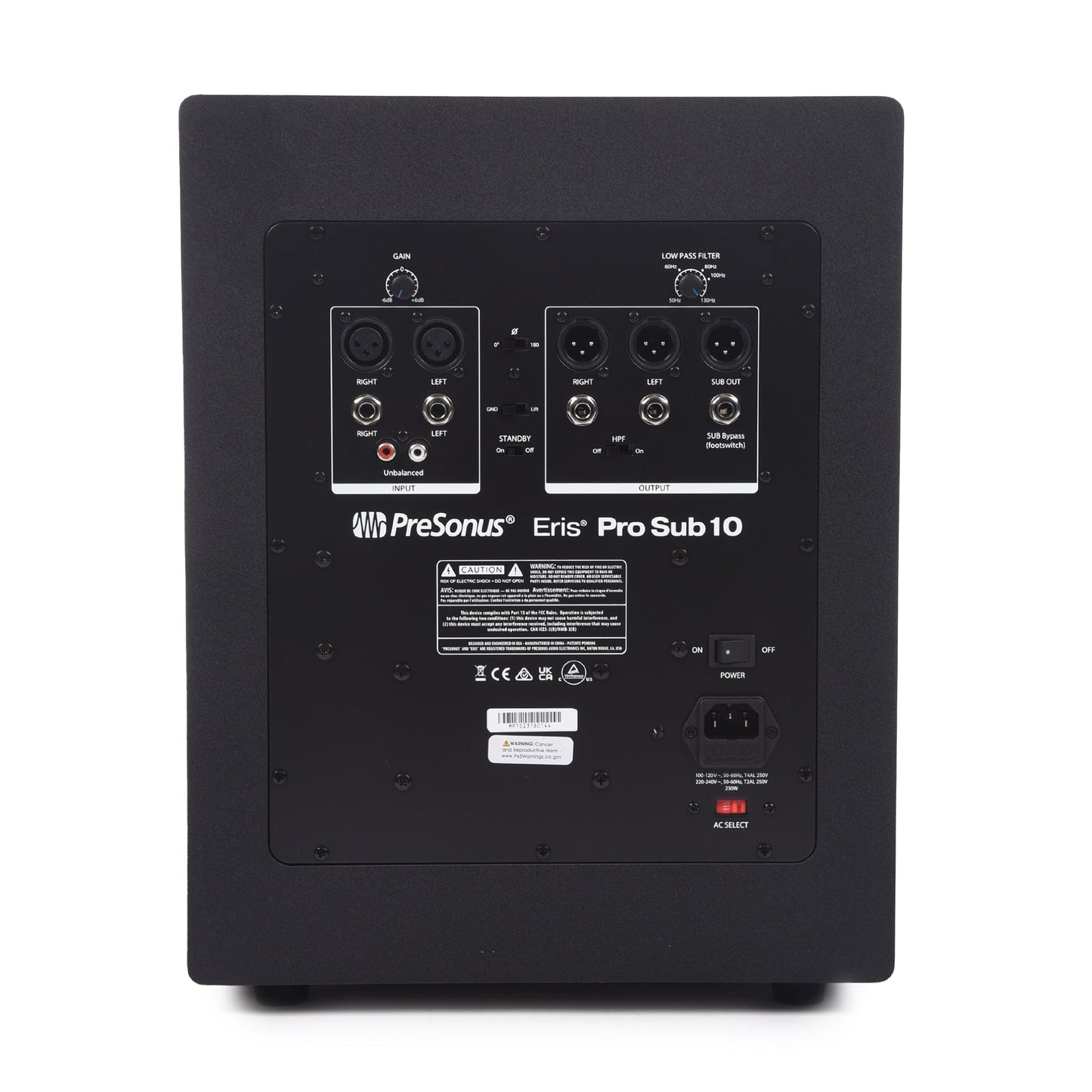 PreSonus Eris Pro Sub 10 10" Active Studio Subwoofer Home Audio / Speakers / Bookshelf Speakers