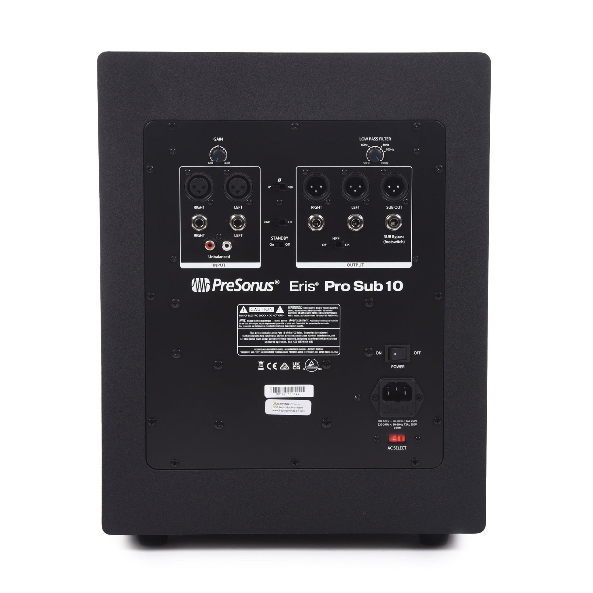 PreSonus Eris Pro Sub 10 10" Active Studio Subwoofer Home Audio / Speakers / Bookshelf Speakers