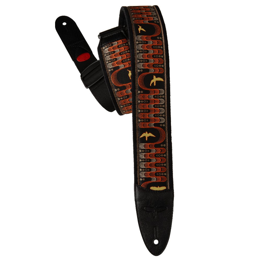 PRS 2.4" Padded Guitar Strap w/FLASH Custom Jacquard Birds Wavelength Yellow Accessories / Straps