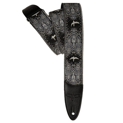 PRS 2" Guitar Strap Custom Jacquard Birds Fleur Charcoal Accessories / Straps