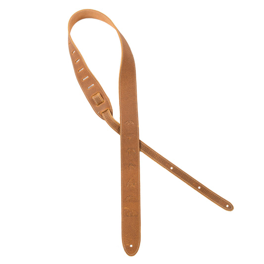 PRS 2" Reversible Garment Leather & Suede Birds Tan Accessories / Straps
