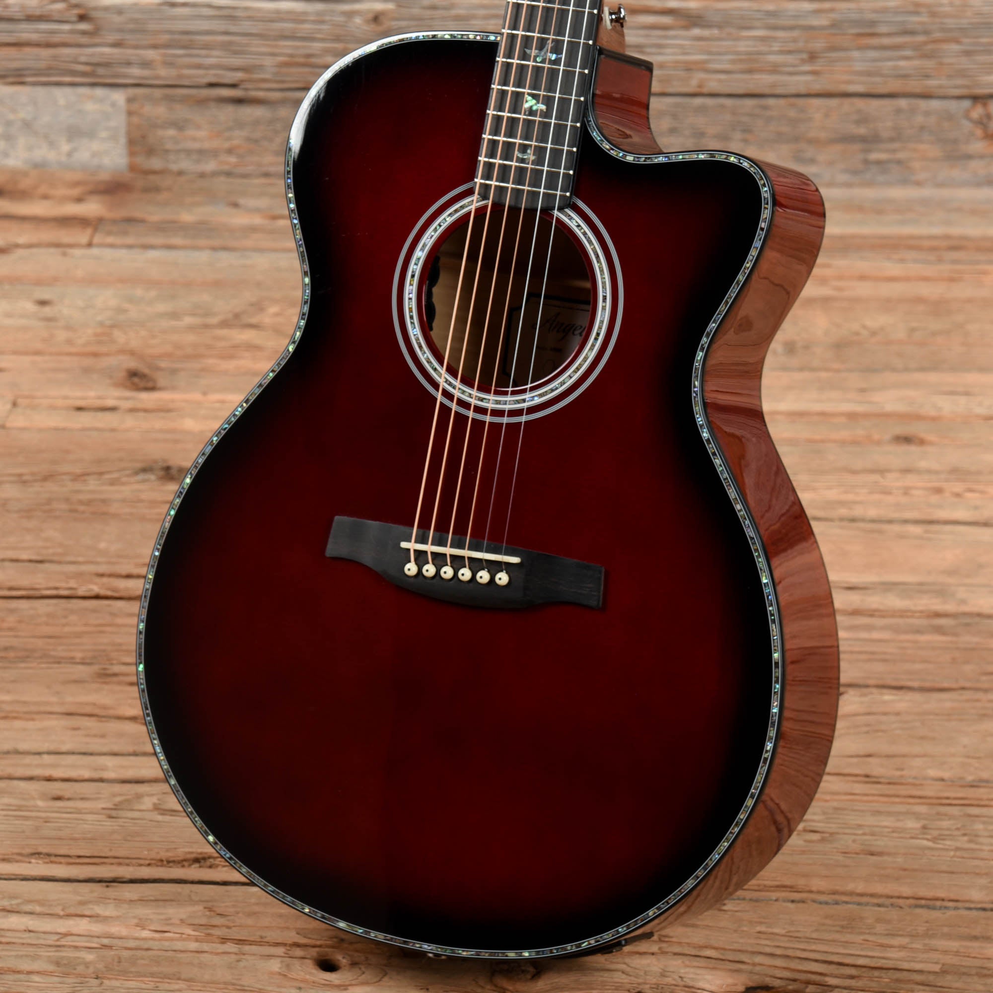PRS SE A50E Angelus Red Burst 2021 Acoustic Guitars / OM and Auditorium