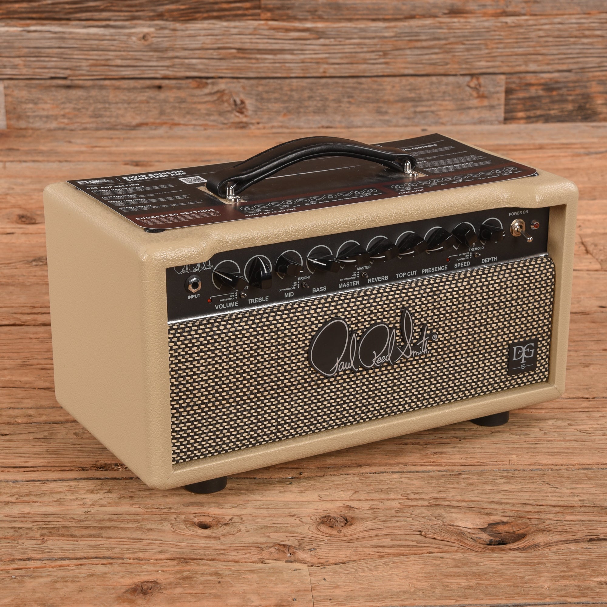 PRS DGT 15 David Grissom Signature 15-Watt Guitar Amp Head Blonde Amps / Guitar Amps / Guitar Cabinets