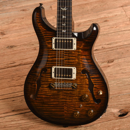 PRS Hollowbody II Piezo 10-Top Black Gold Burst 2024 Electric Guitars / Hollow Body