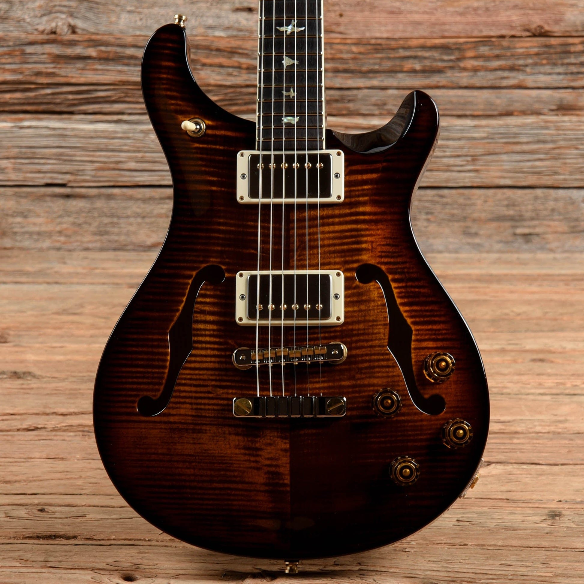 PRS McCarty 594 Hollowbody II 10-Top Black Gold Burst 2021 Electric Guitars / Hollow Body
