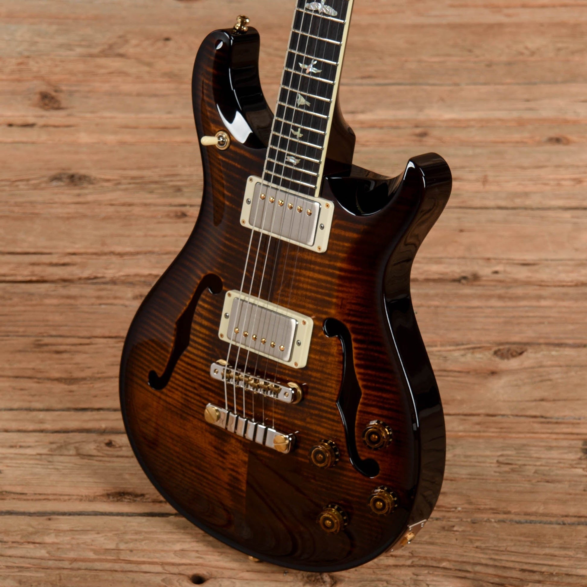 PRS McCarty 594 Hollowbody II 10-Top Black Gold Burst 2021 Electric Guitars / Hollow Body