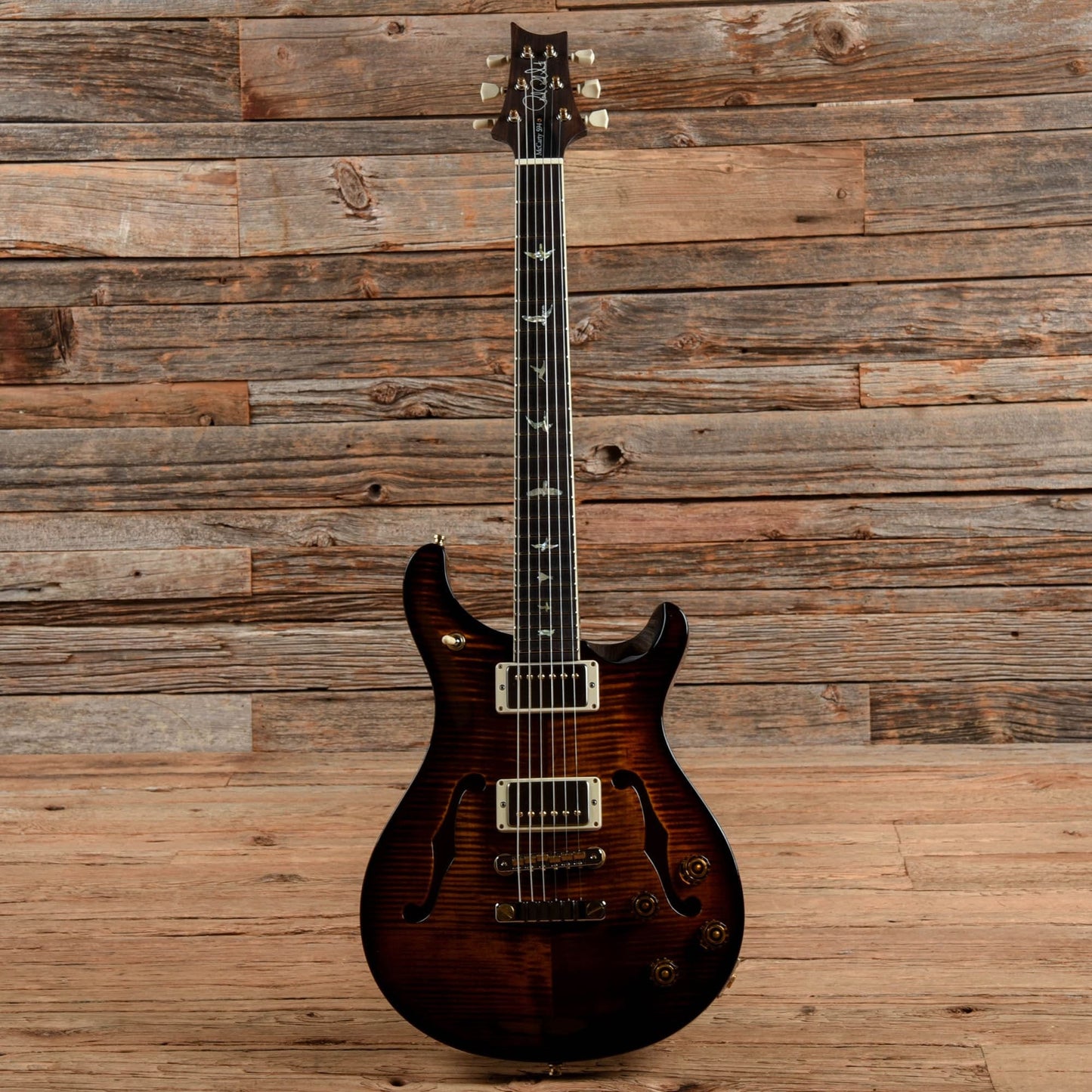 PRS McCarty 594 Hollowbody II 10-Top Black Gold Burst 2021 Electric Guitars / Hollow Body