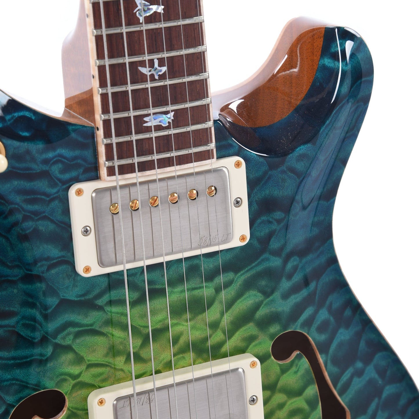 PRS Private Stock McCarty 594 Hollowbody II Quilted Maple Laguna Glow w/Madagascar Rosewood Fingerboard Electric Guitars / Hollow Body