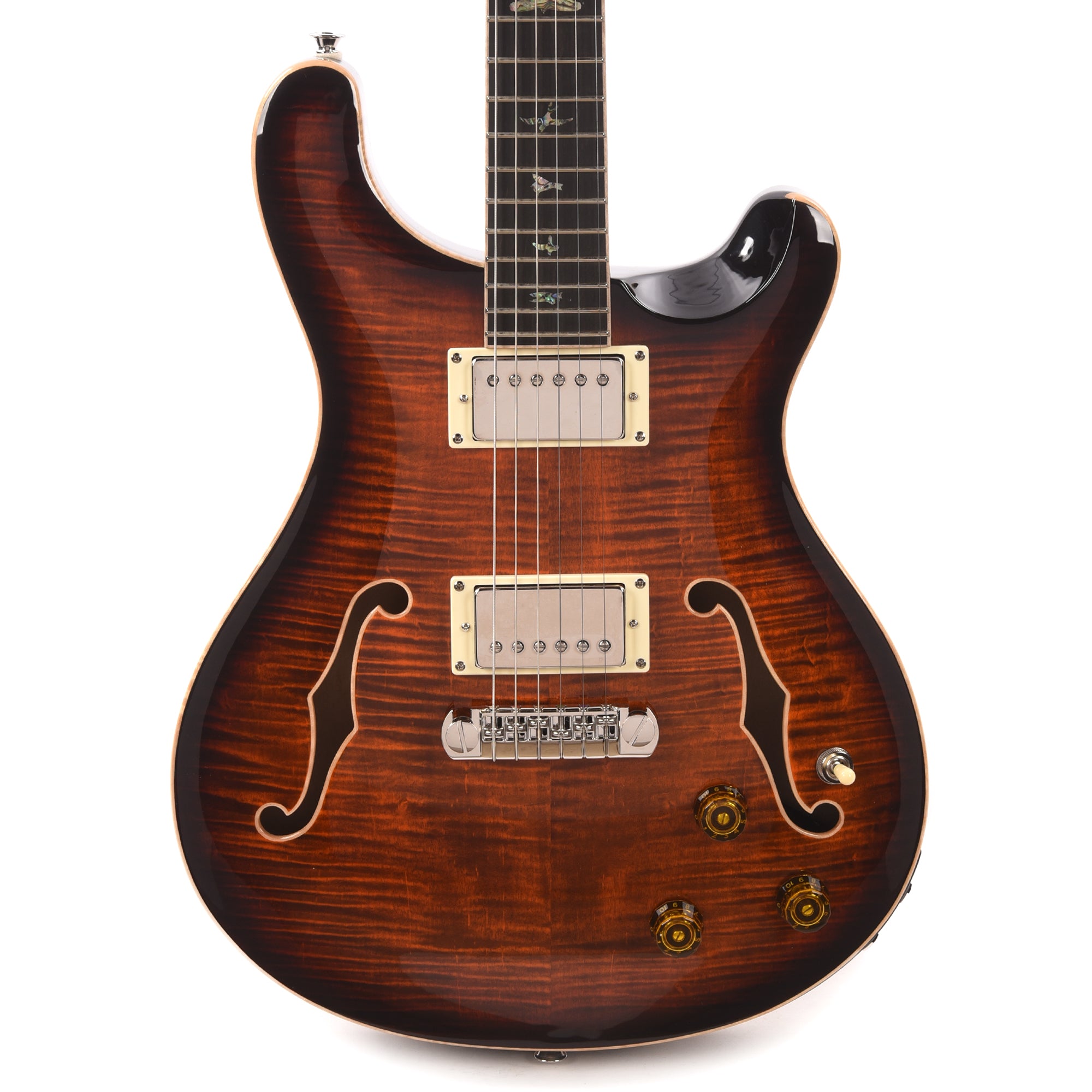 PRS SE Hollowbody II Piezo Orange Tiger Smokeburst Electric Guitars / Hollow Body