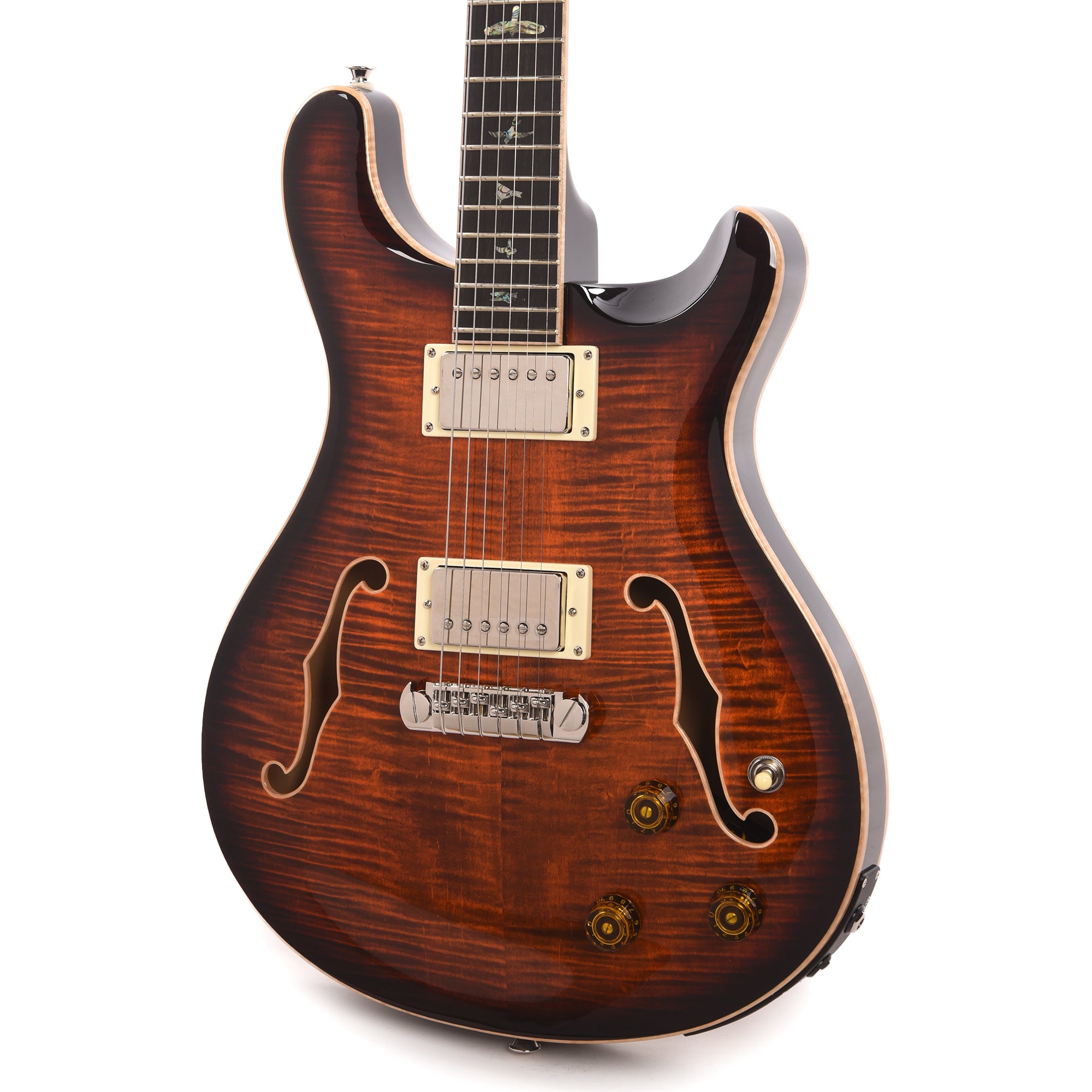 PRS SE Hollowbody II Piezo Orange Tiger Smokeburst Electric Guitars / Hollow Body