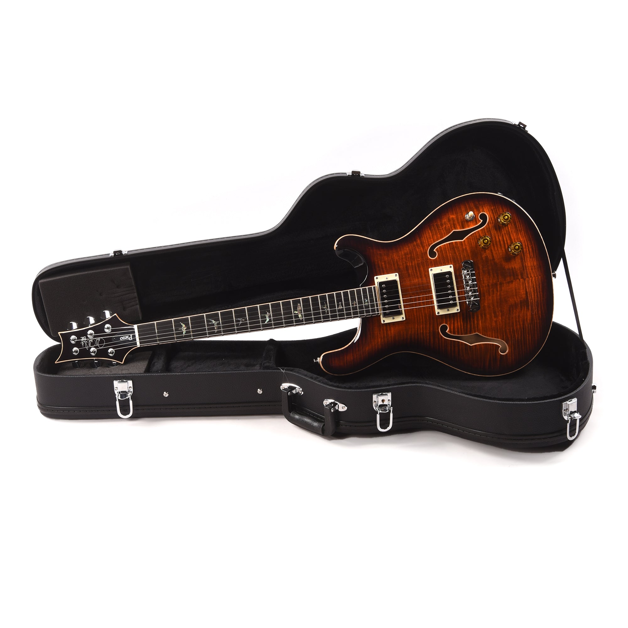 PRS SE Hollowbody II Piezo Orange Tiger Smokeburst Electric Guitars / Hollow Body