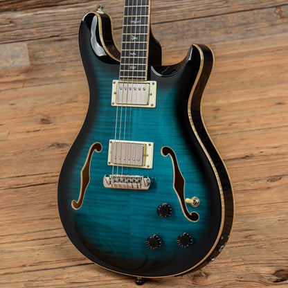 PRS SE Hollowbody II Piezo Peacock Blue Electric Guitars / Hollow Body