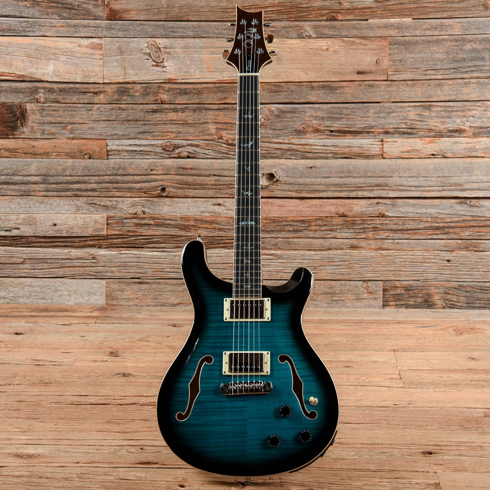 PRS SE Hollowbody II Piezo Peacock Blue Electric Guitars / Hollow Body