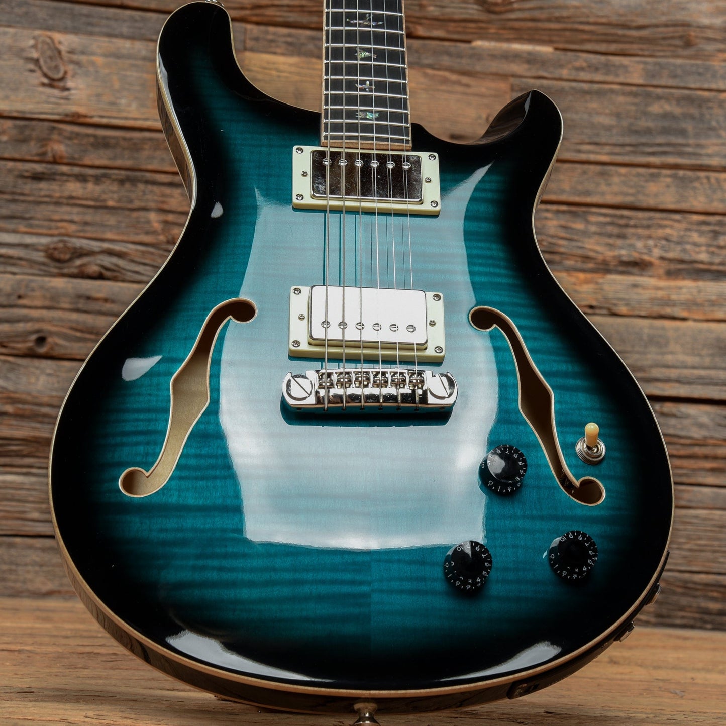PRS SE Hollowbody II Piezo Peacock Blue Electric Guitars / Hollow Body