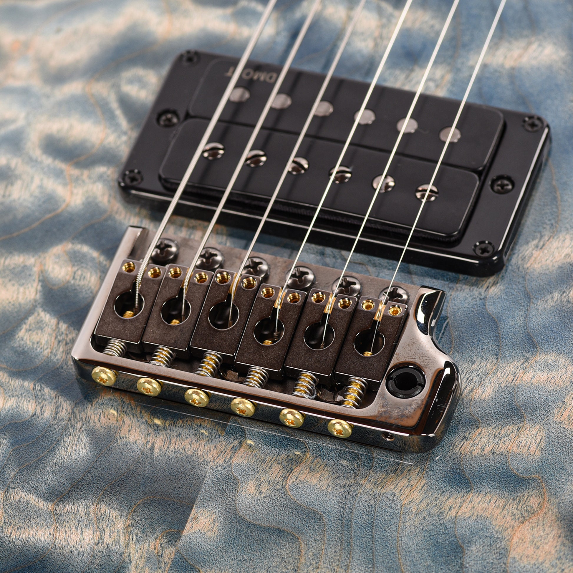 PRS Custom 24 Quilt Artist Top Quilte Maple Top Awabi Birds Private Stock Faded Indigo w/Natural Back Electric Guitars