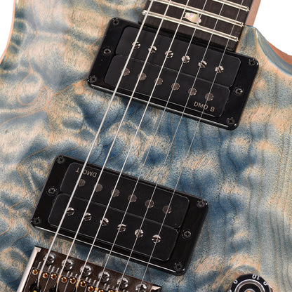 PRS Custom 24 Quilt Artist Top Quilte Maple Top Awabi Birds Private Stock Faded Indigo w/Natural Back Electric Guitars