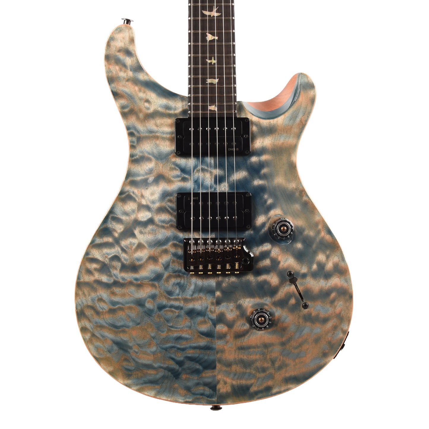 PRS Custom 24 Quilt Artist Top Quilte Maple Top Awabi Birds Private Stock Faded Indigo w/Natural Back Electric Guitars