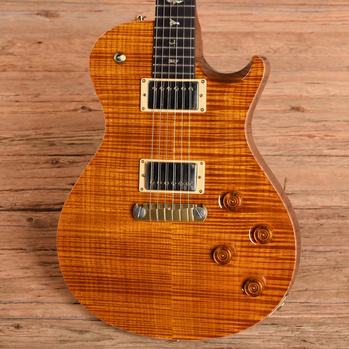 PRS Limited Edition Semi-Hollow Singlecut with Brazilian Rosewood Fretboard 10-Top Amber 2007 Electric Guitars