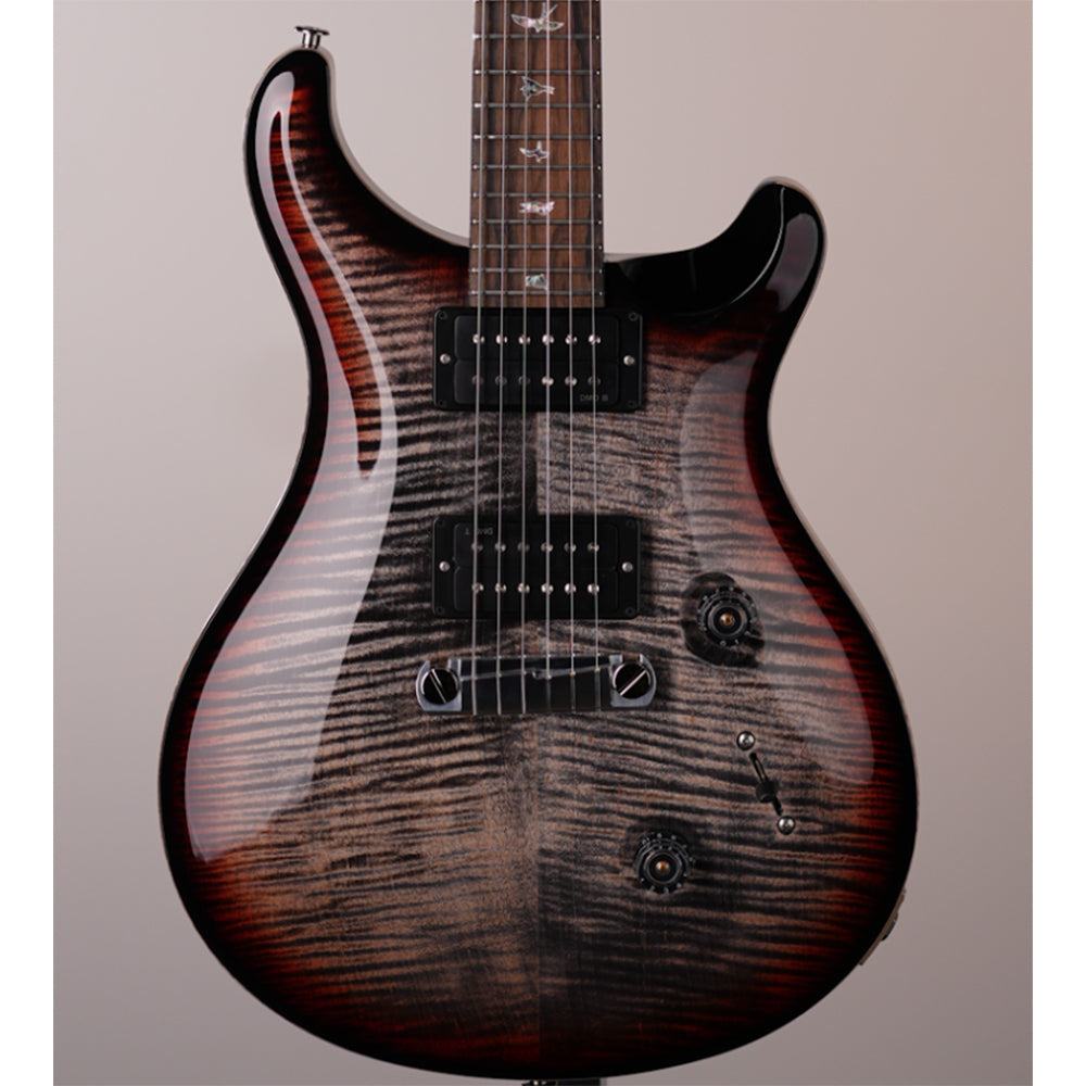 PRS Limited Edition Wood Library Custom 24 Stoptail Charcoal Tri-Color Sunburst Electric Guitars