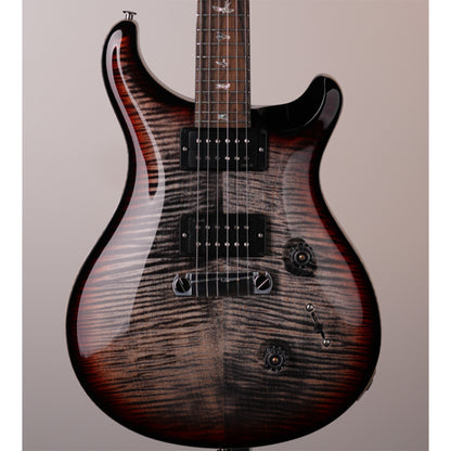 PRS Limited Edition Wood Library Custom 24 Stoptail Charcoal Tri-Color Sunburst Electric Guitars