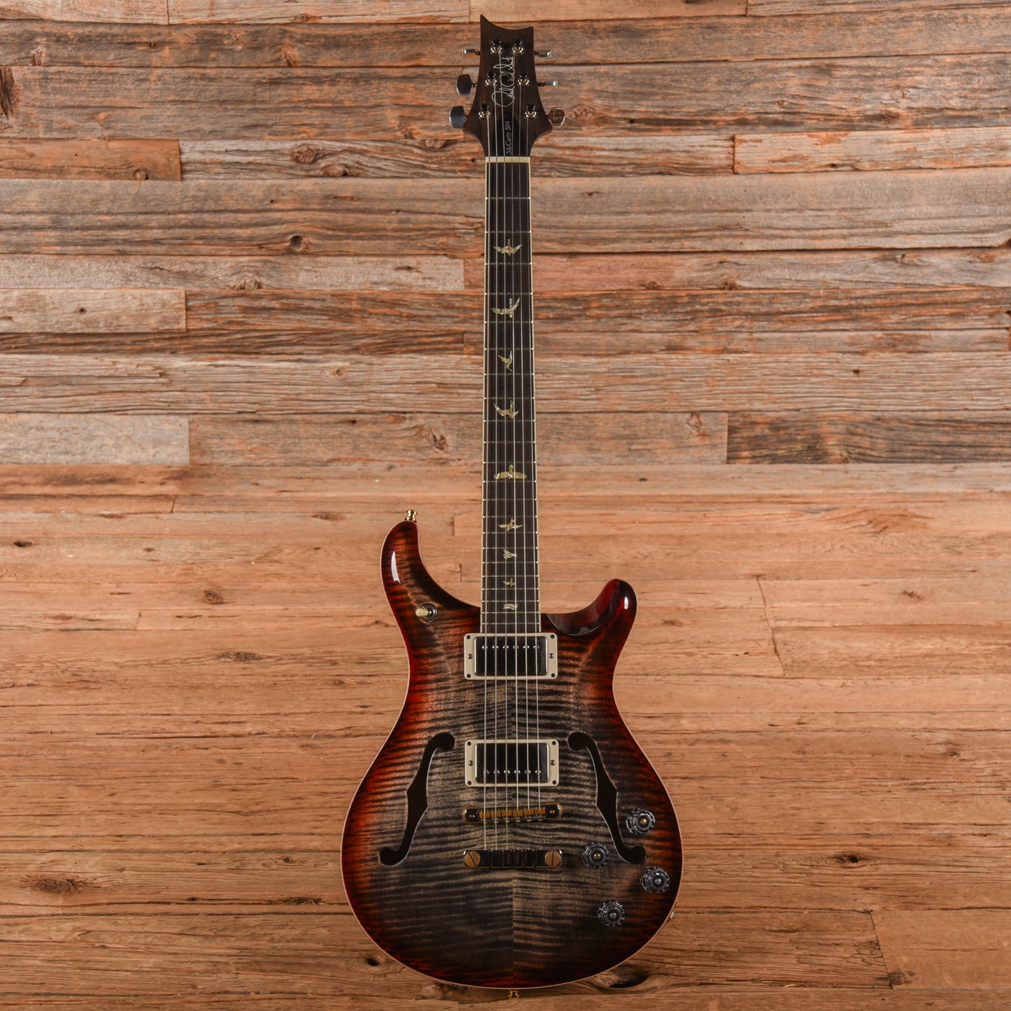 PRS McCarty 594 Hollowbody II 10-Top Charcoal Cherry Burst 2019 Electric Guitars