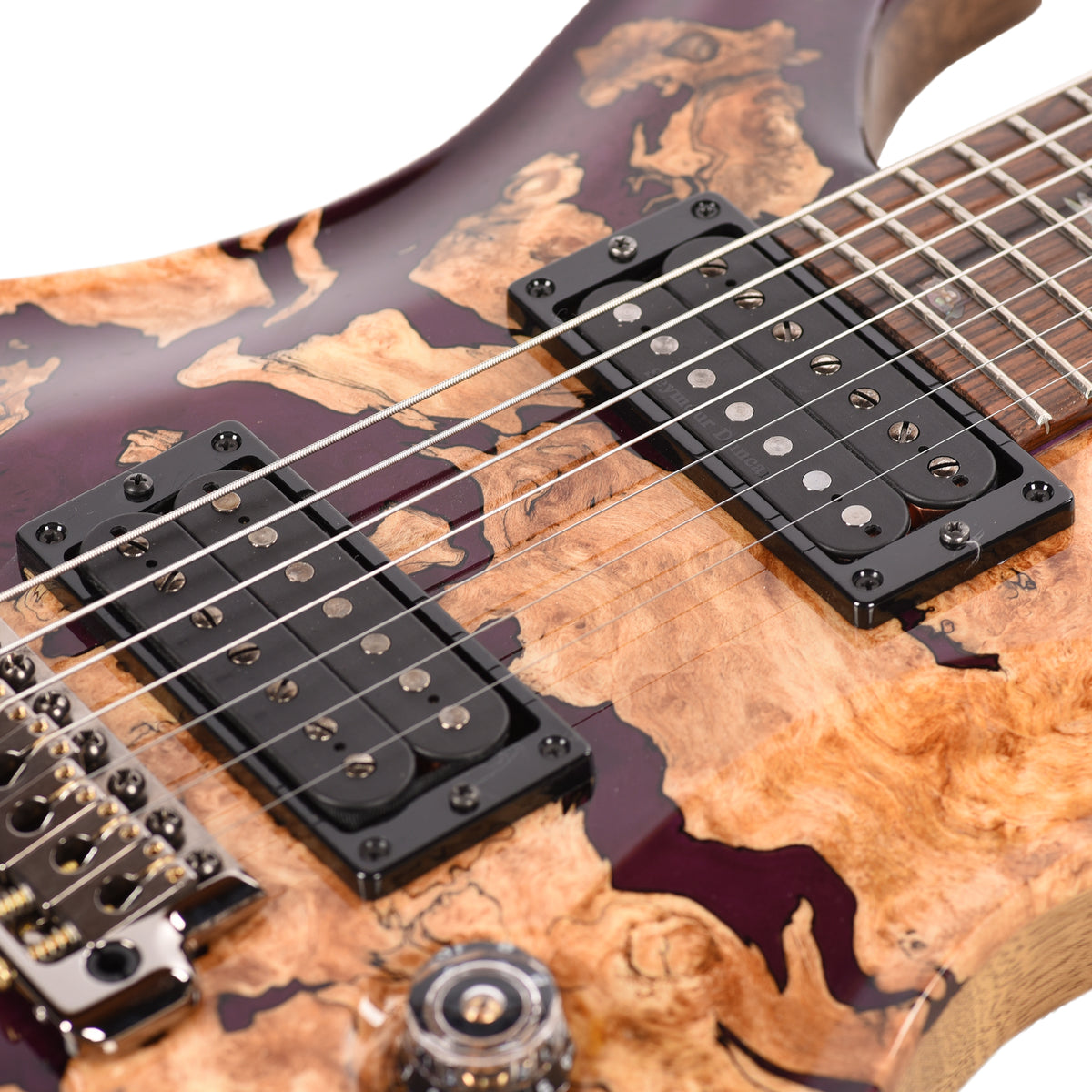 PRS Private Stock #10441 Custom 24 7-String Purple Nightshade Glow Spalted Maple w/Black Limba Body, Stained Birdseye Maple Neck, & Cocobolo Fingerboard Electric Guitars