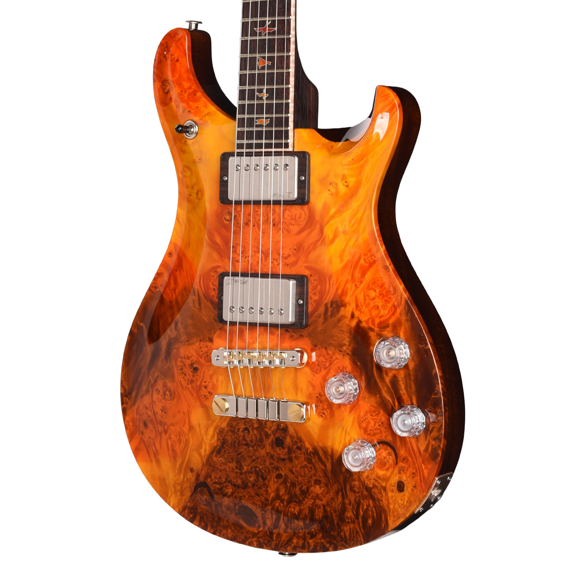 PRS Private Stock #12219 McCarty 594 Maple Burl/African Mahogany Fall Leaf Stain w/Maple Burl Bird Inlays Electric Guitars