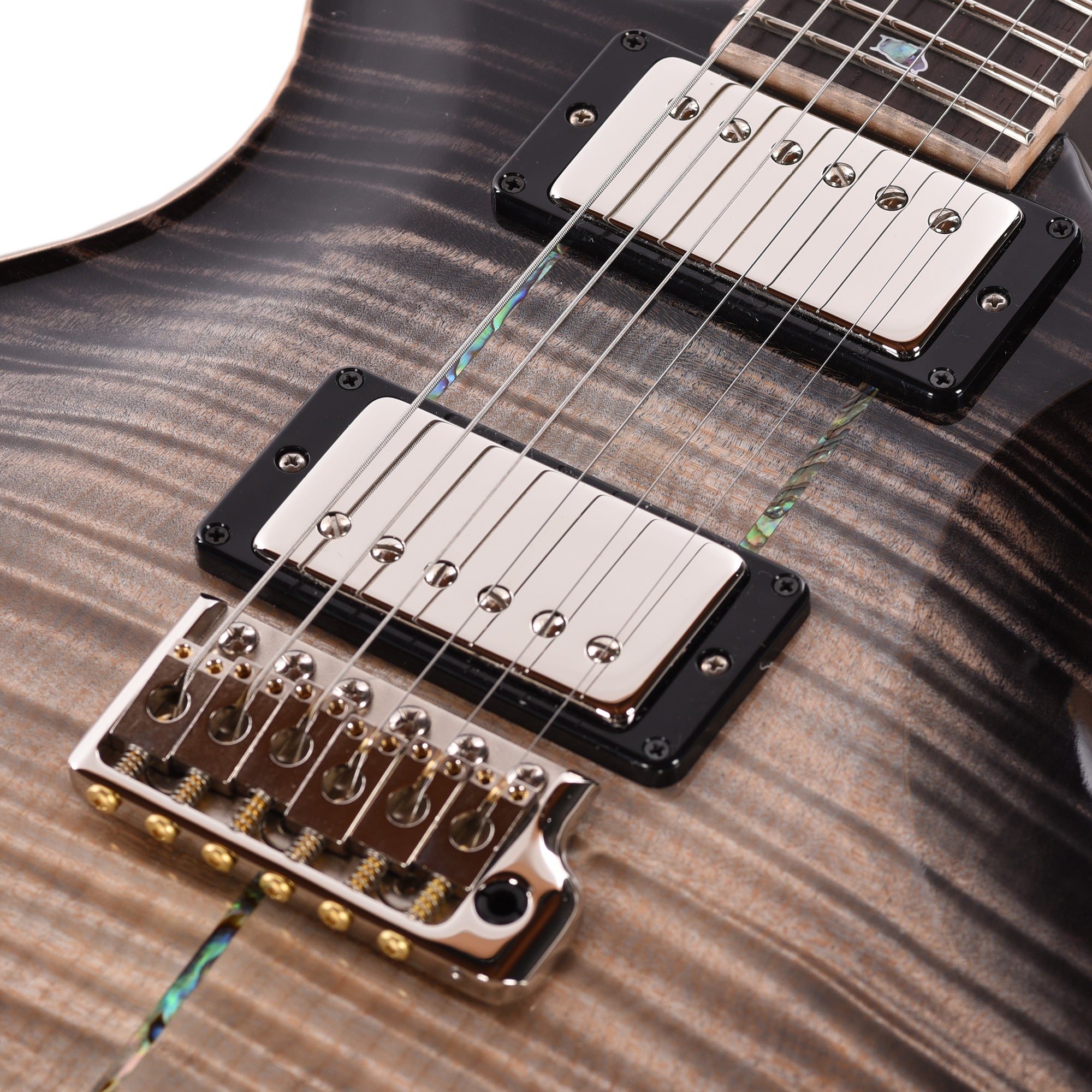 PRS Private Stock #12223 Santana Retro 594 Curly Maple/African Mahogany Frost Bite Glow w/White Wash Back Electric Guitars