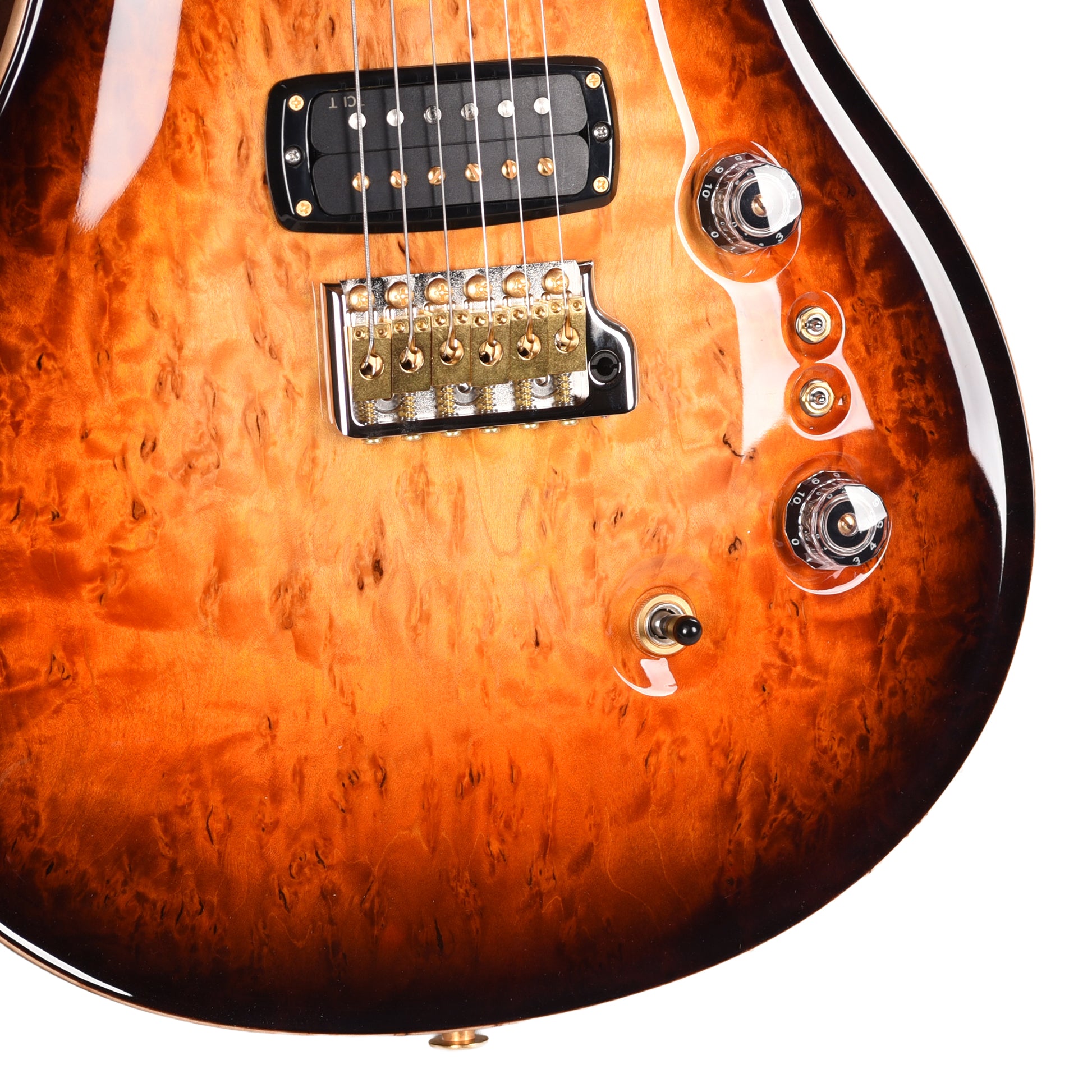 PRS Private Stock #12225 Custom 24-08 Semi-Hollow One-Piece Birdseye Maple/Mahogany Electric Tiger Glow Electric Guitars