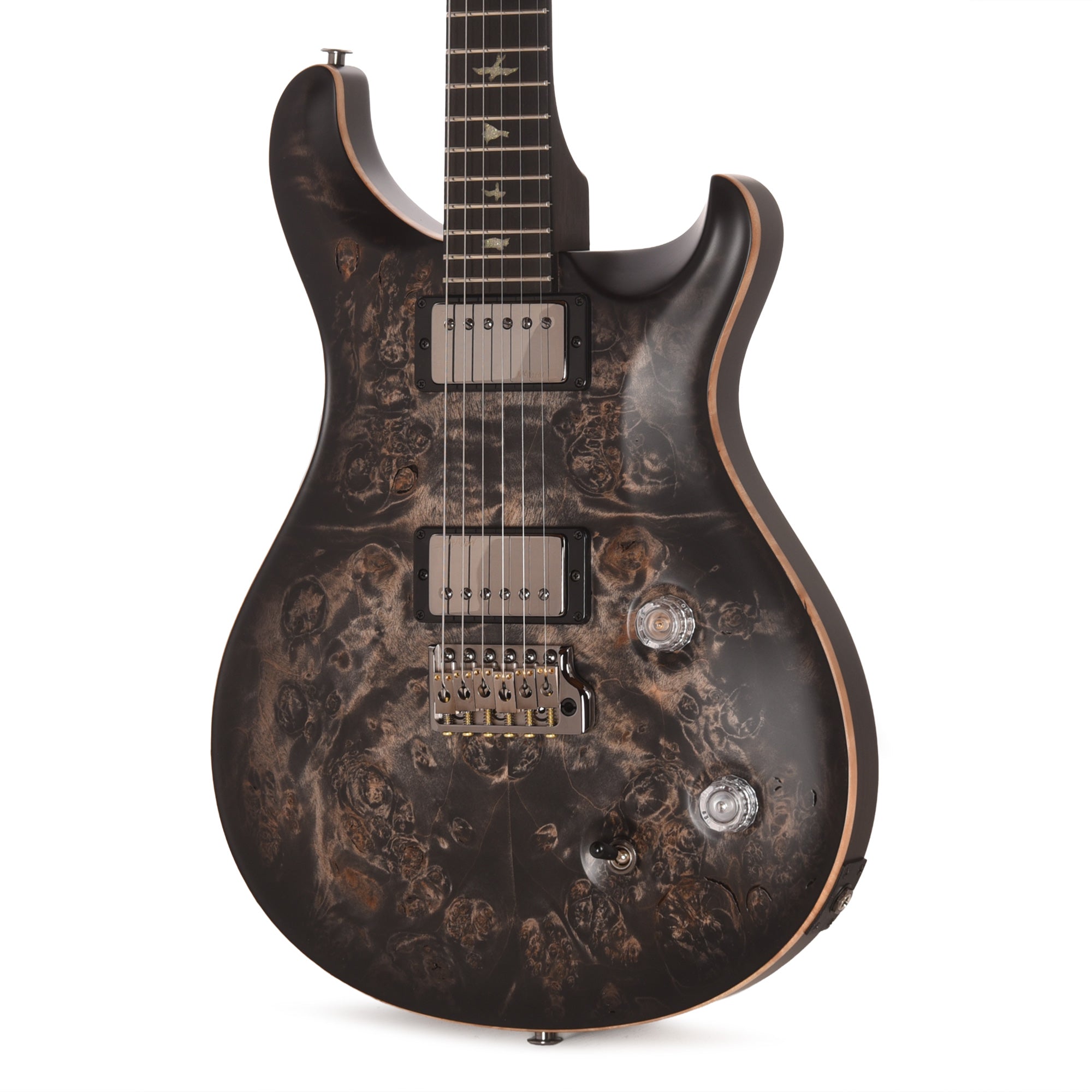 PRS Private Stock #12226 McCarty Tremolo Maple Burl/Black Limba Charcoal Satin Burst w/Macassar Ebony Neck Electric Guitars