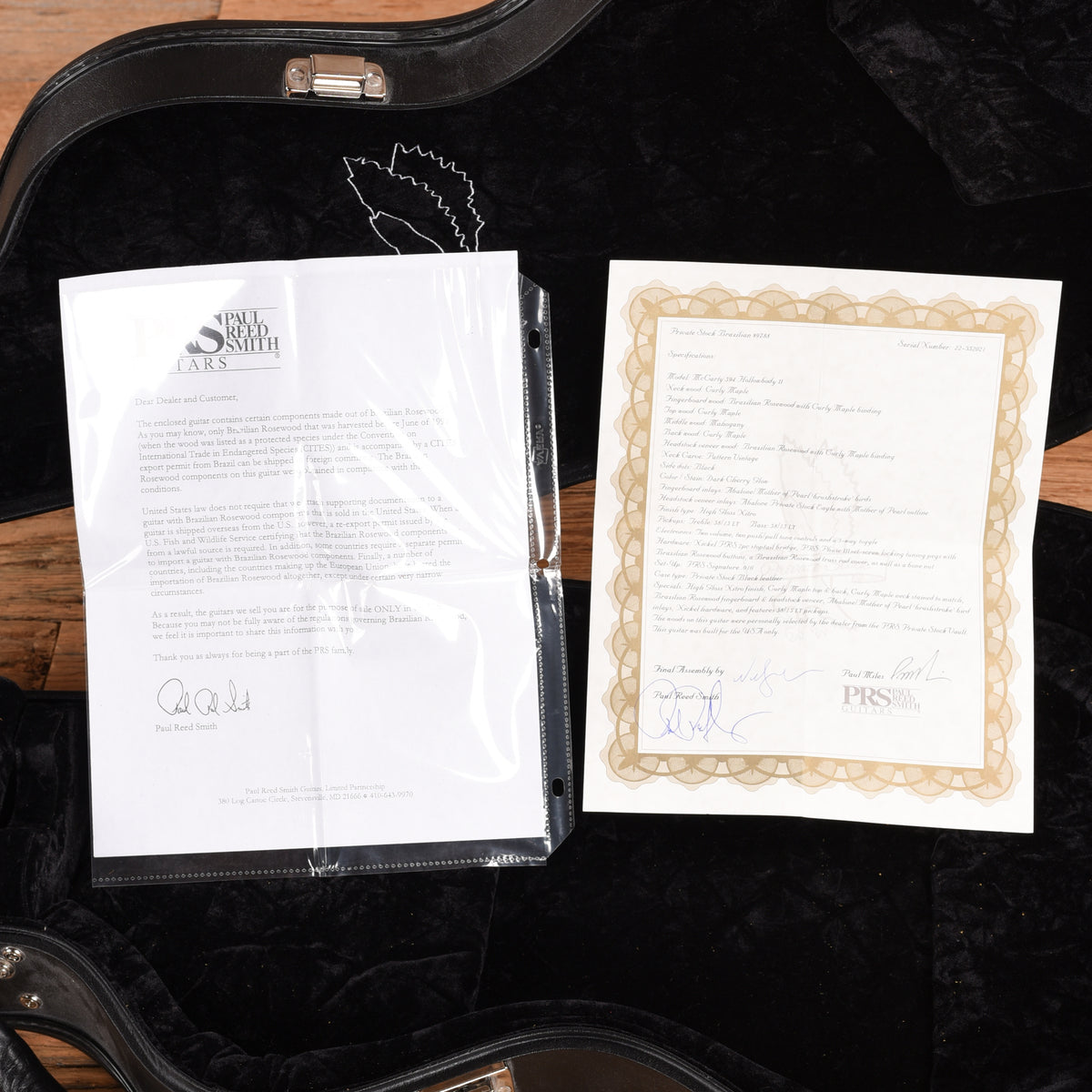 PRS Private Stock McCarty 594 Hollowbody II w/ Brazilian Rosewood Dark Cherry Glow 2025 Electric Guitars