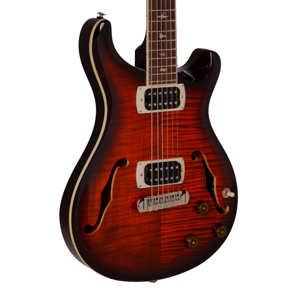 PRS SE Ed Sheeran Flat Back Hollowbody I Baritone Piezo Orange Tiger Smokeburst Electric Guitars