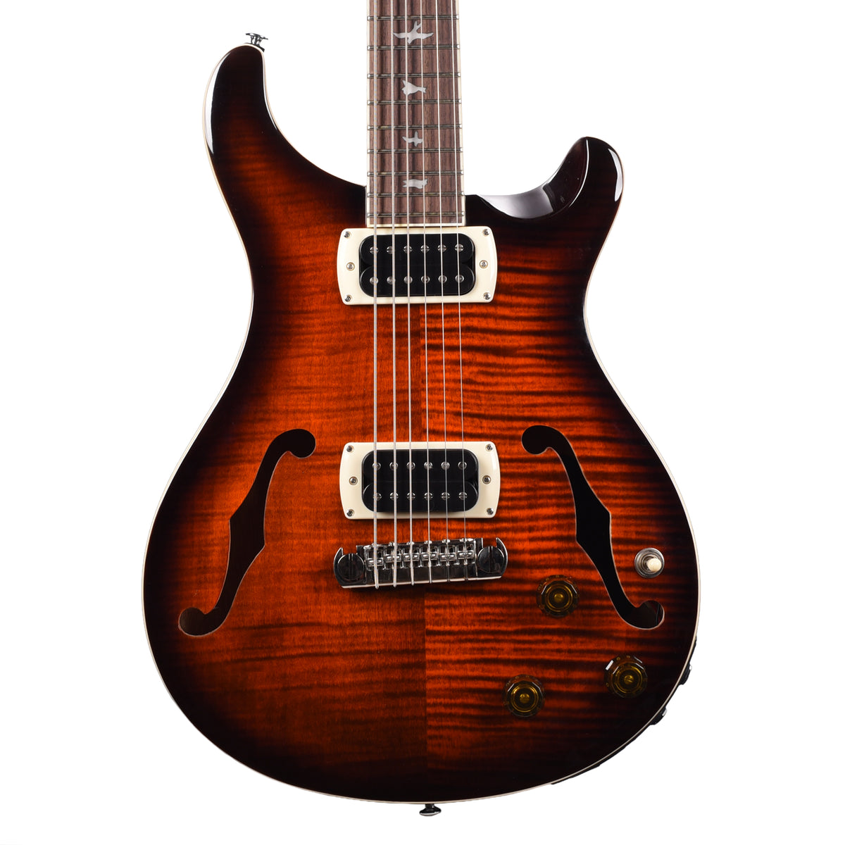 PRS SE Ed Sheeran Flat Back Hollowbody I Baritone Piezo Orange Tiger Smokeburst Electric Guitars