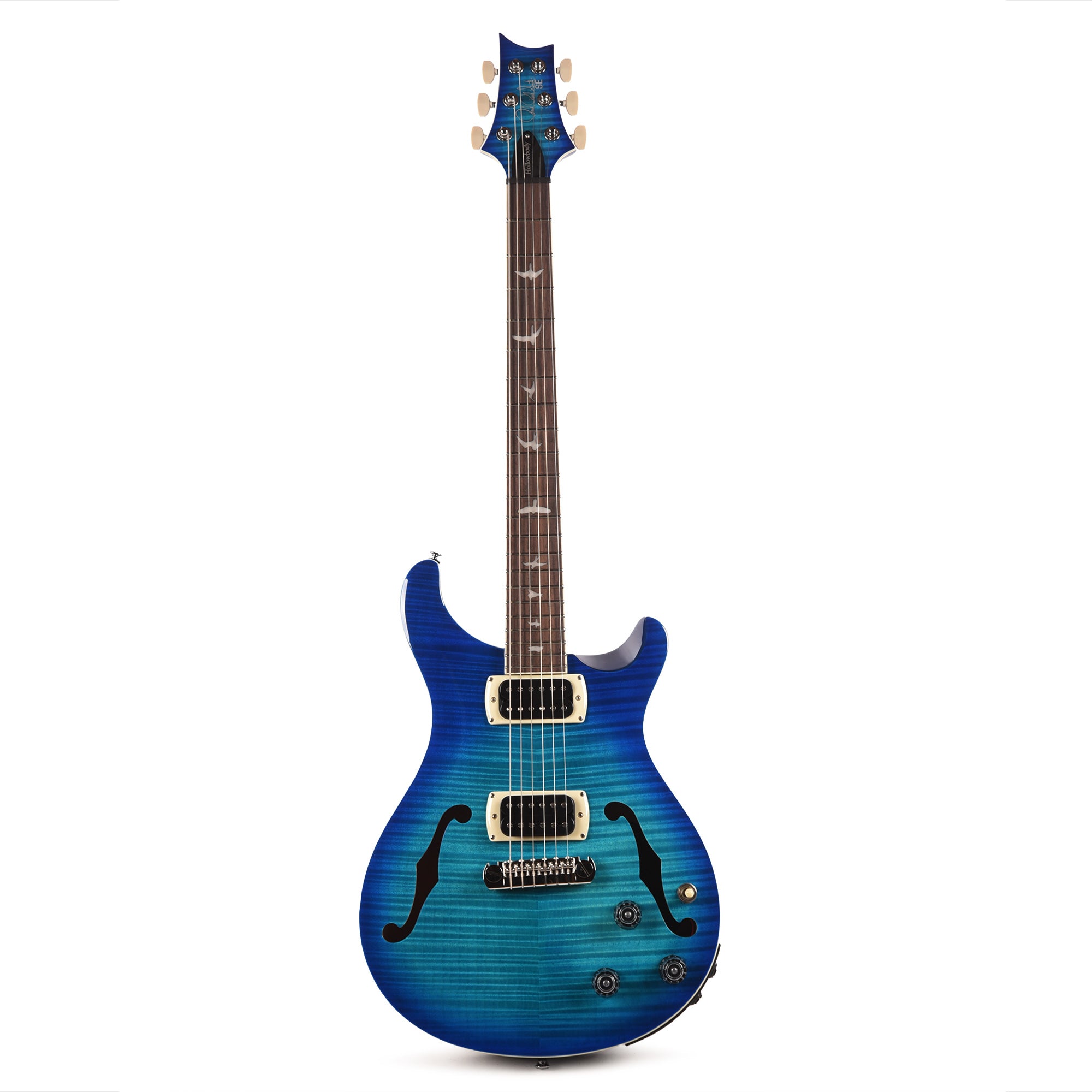 PRS SE Flat Back Hollowbody I Piezo Lake Blue – Chicago Music Exchange