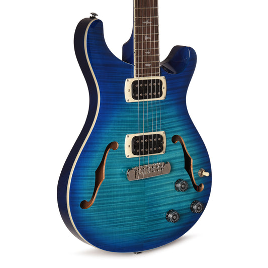 PRS SE Flat Back Hollowbody I Piezo Lake Blue Electric Guitars