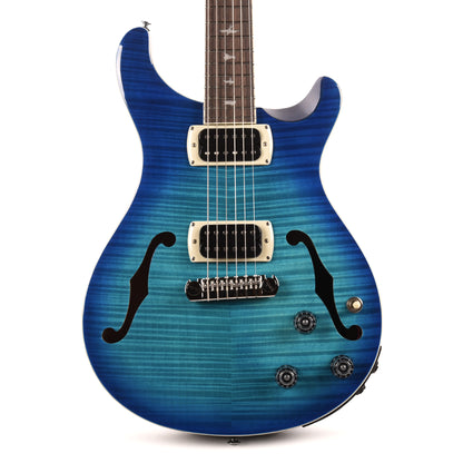 PRS SE Flat Back Hollowbody I Piezo Lake Blue Electric Guitars
