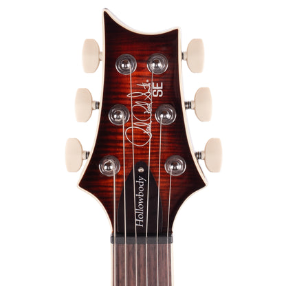 PRS SE Flat Back Hollowbody I Piezo Orange Tiger Smokeburst Electric Guitars