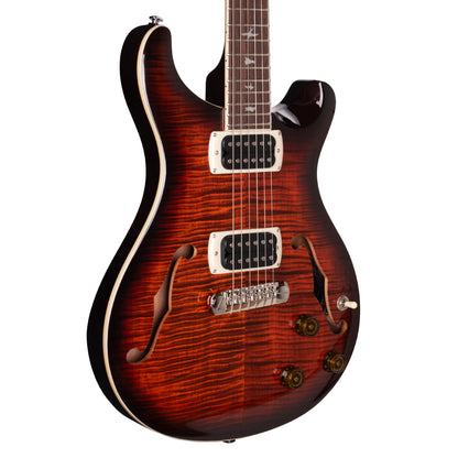 PRS SE Flat Back Hollowbody I Piezo Orange Tiger Smokeburst Electric Guitars