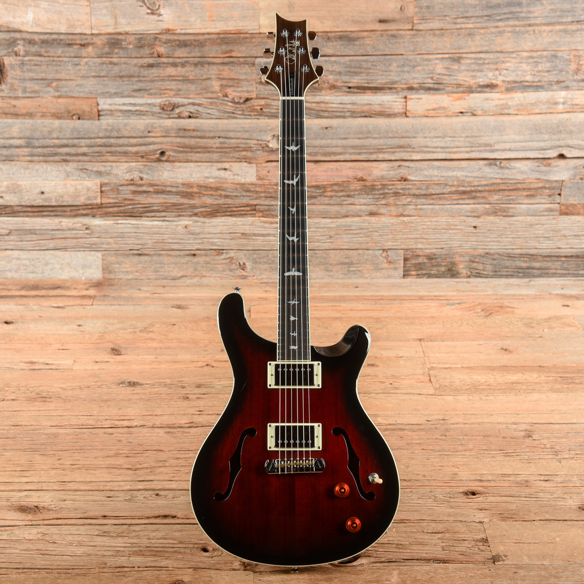 PRS SE Hollowbody Standard Fire Red Burst Electric Guitars