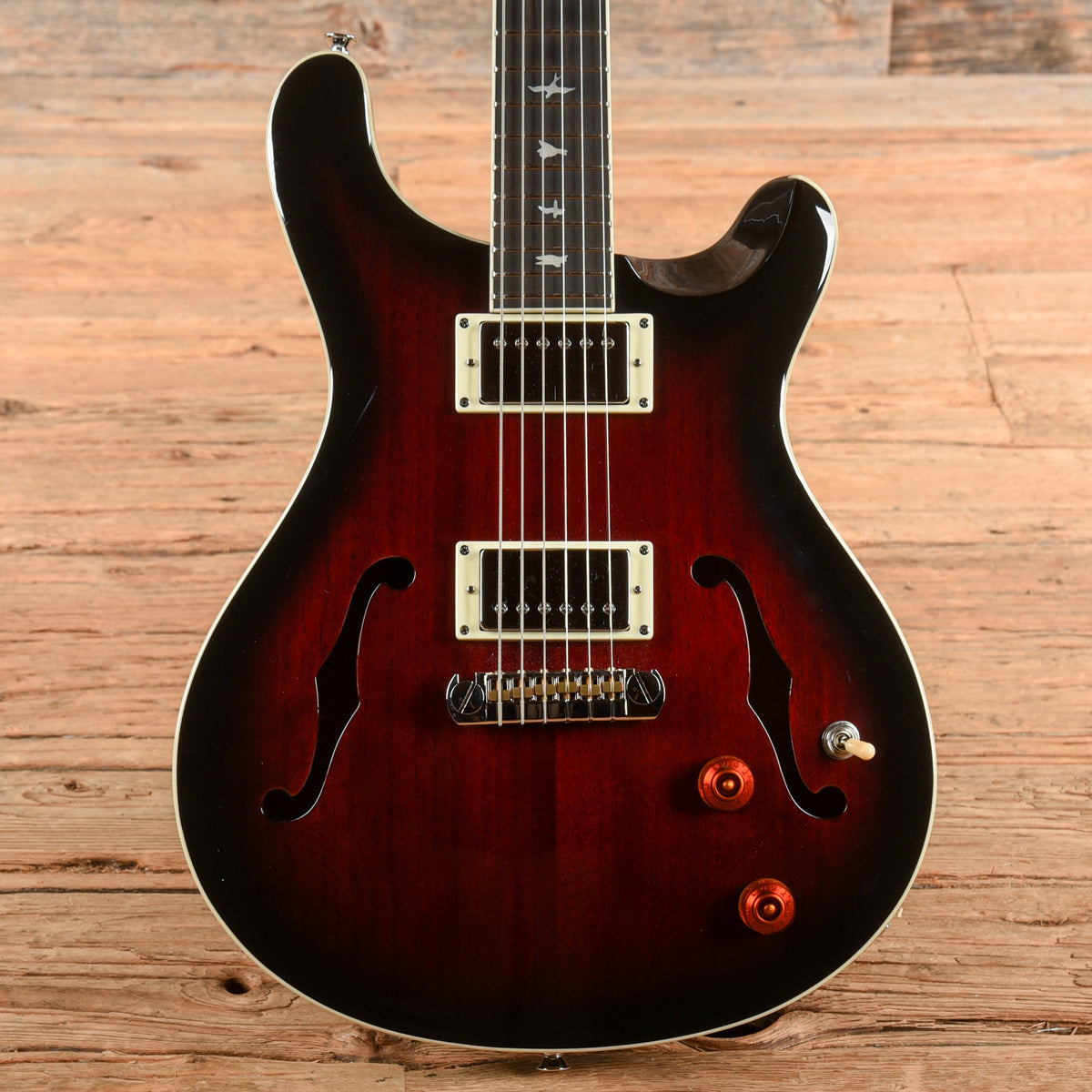 PRS SE Hollowbody Standard Fire Red Burst Electric Guitars