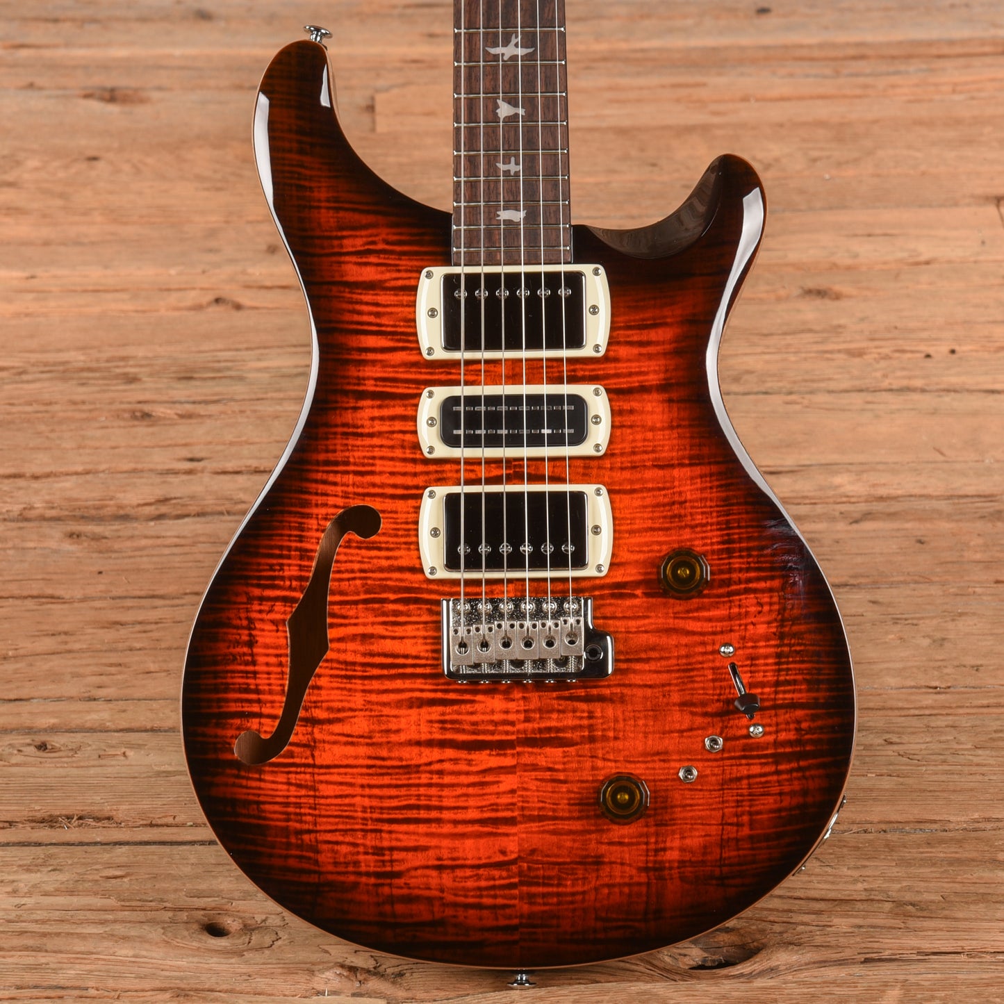 PRS SE Special Semi-Hollow Orange Tiger Smokeburst 2025 Electric Guitars