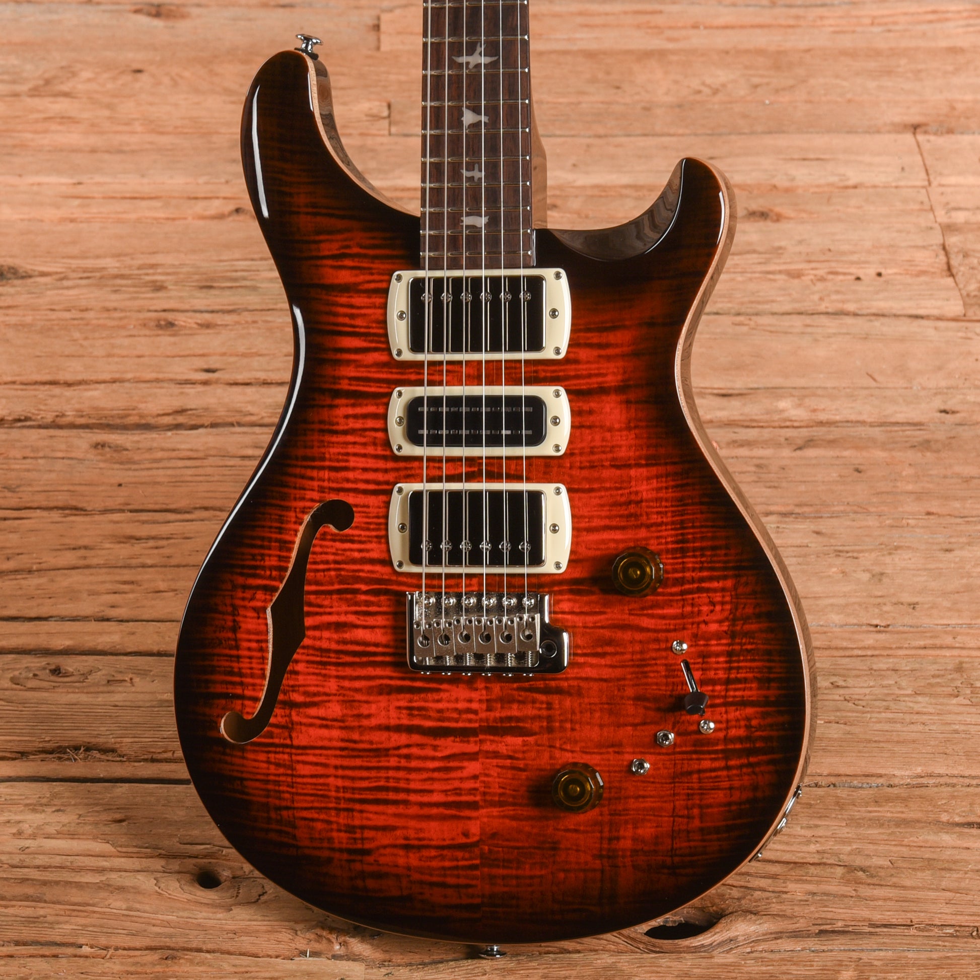PRS SE Special Semi-Hollow Orange Tiger Smokeburst 2025 Electric Guitars