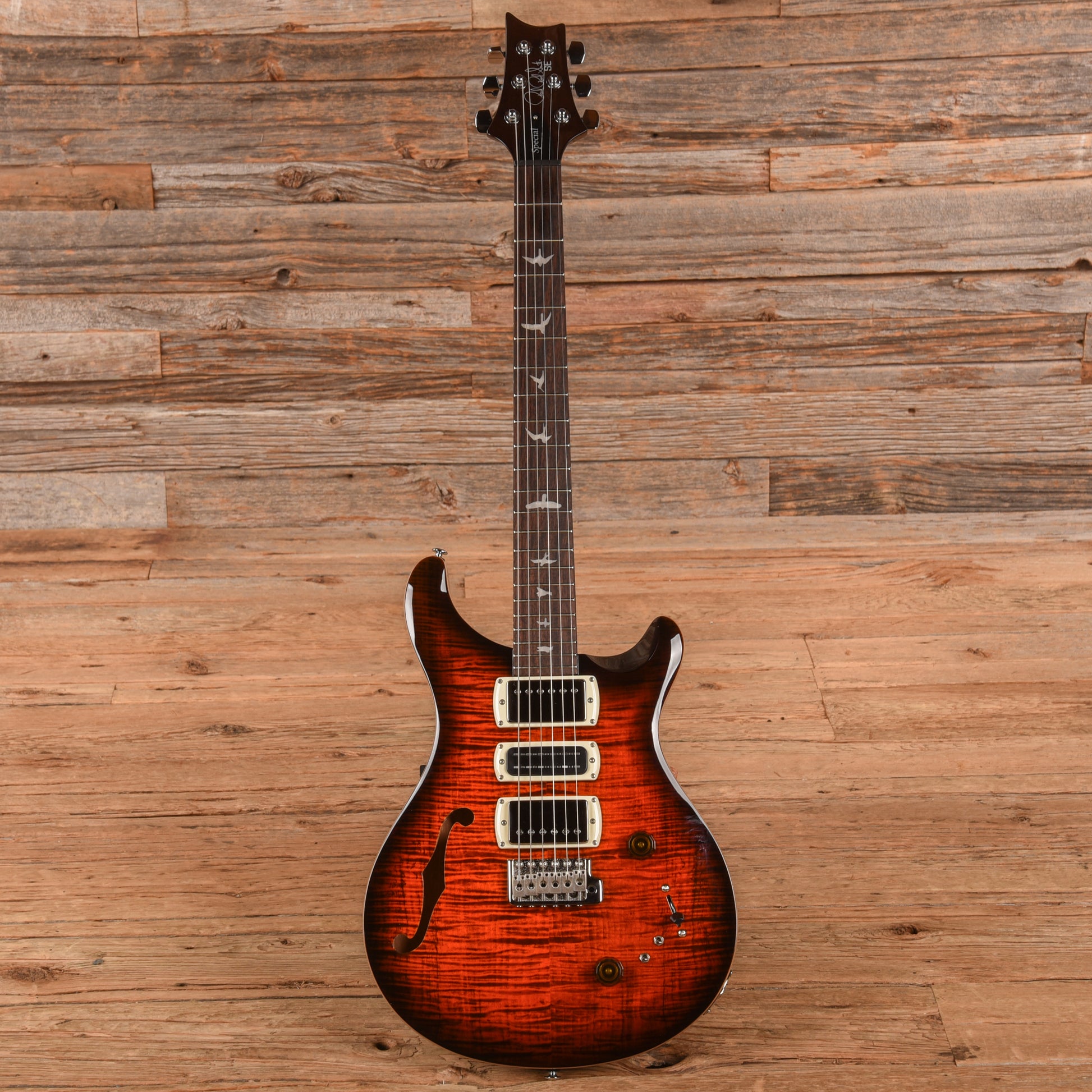 PRS SE Special Semi-Hollow Orange Tiger Smokeburst 2025 Electric Guitars
