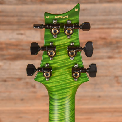 PRS Wood Library Custom 24 10-Top Green 2024 Electric Guitars