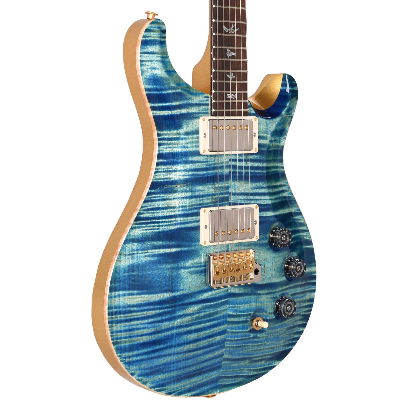 PRS Wood Library DGT 10-Top Arctic Blue w/Gold Metallic Back & Brazilian Rosewood Electric Guitars