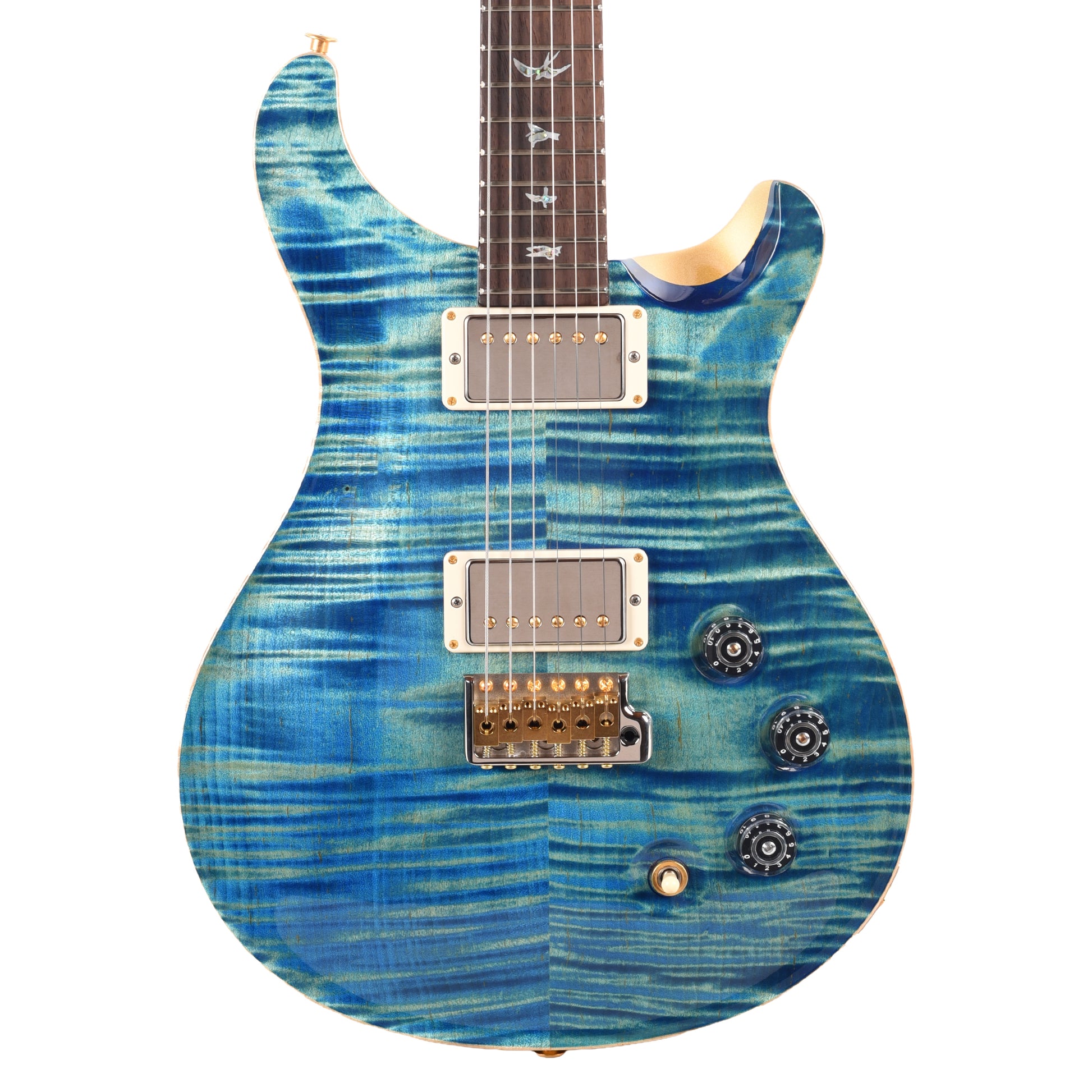 PRS Wood Library DGT 10-Top Arctic Blue w/Gold Metallic Back & Brazilian Rosewood Electric Guitars