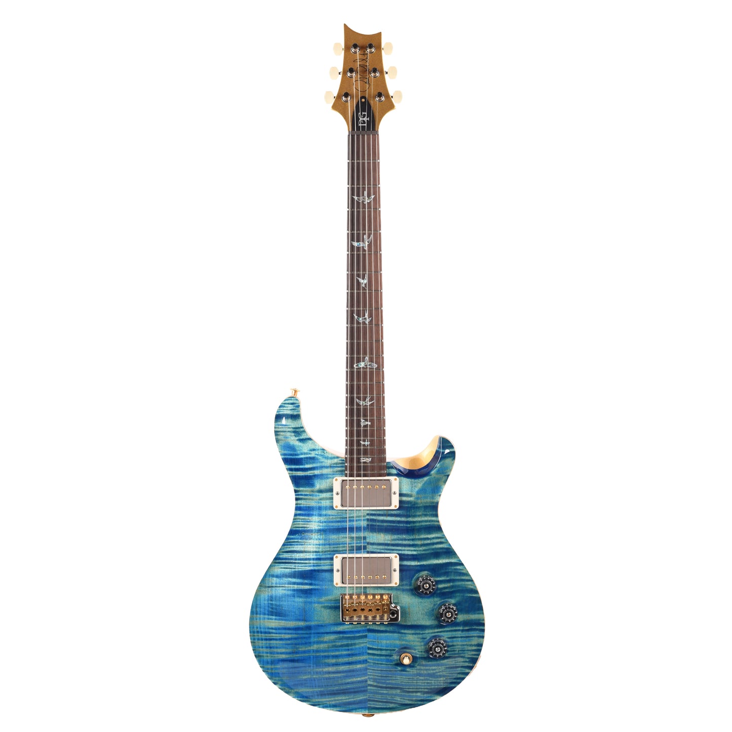 PRS Wood Library DGT 10-Top Arctic Blue w/Gold Metallic Back & Brazilian Rosewood Electric Guitars