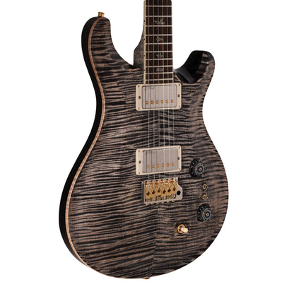 PRS Wood Library McCarty Tremolo Flame 10-Top Charcoal w/"408" Switching, Black Back & Stained Neck Electric Guitars