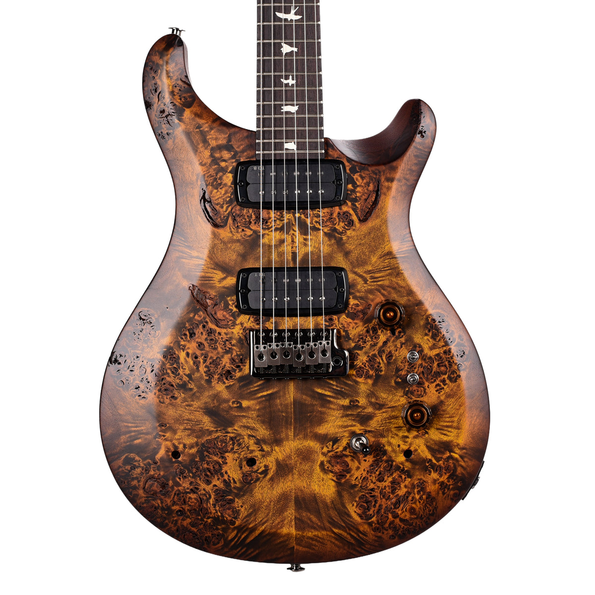 PRS Wood Library Select Limited S2 Custom 24-08 Poplar Burl Black Gold Burst Electric Guitars
