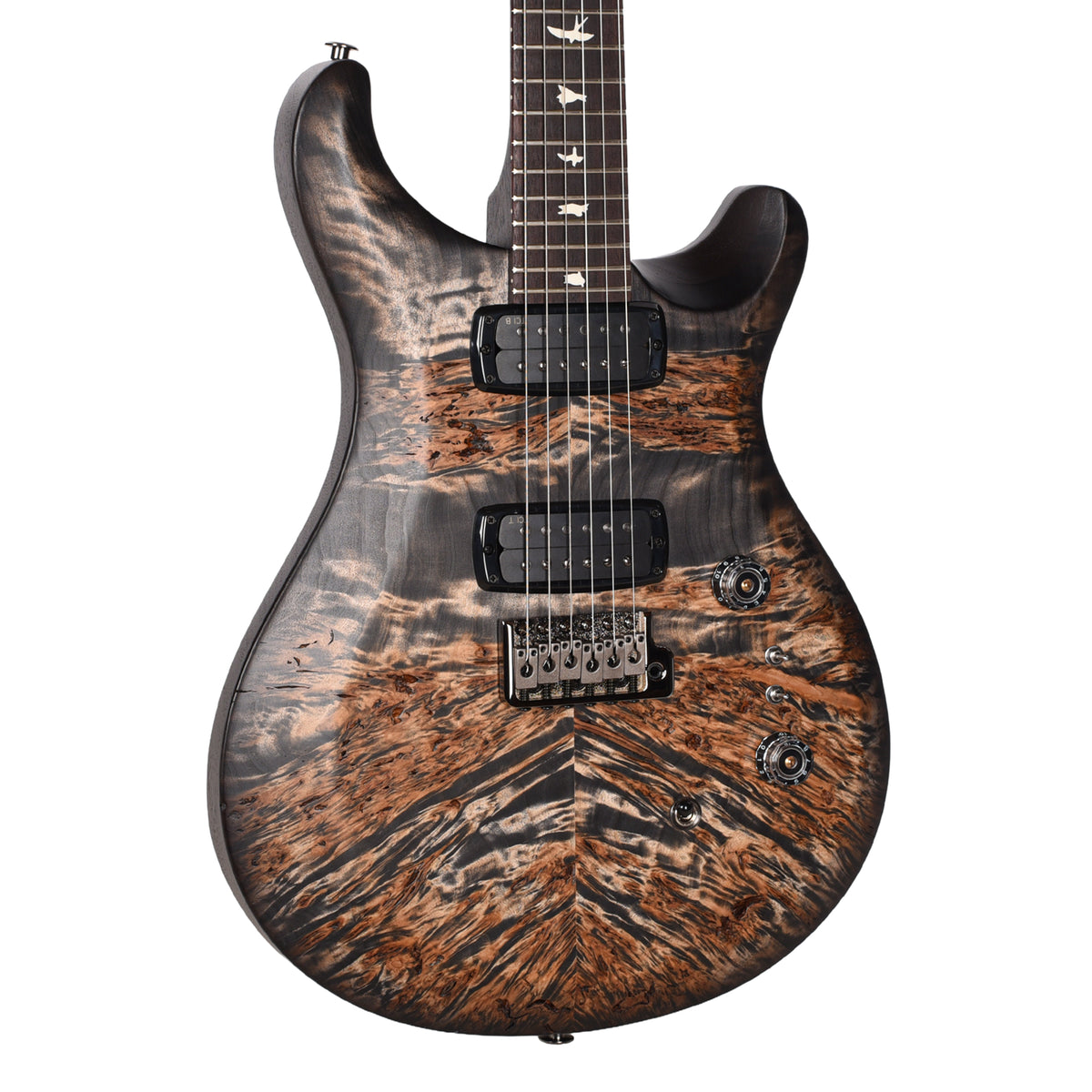 PRS Wood Library Select Limited S2 Custom 24-08 Poplar Burl Charcoal Burst Electric Guitars
